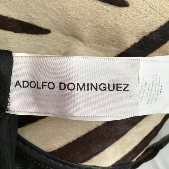 ADOLPHO Dominguez Calf Hair Handbag with Zebra Print - Picture 10 of 11